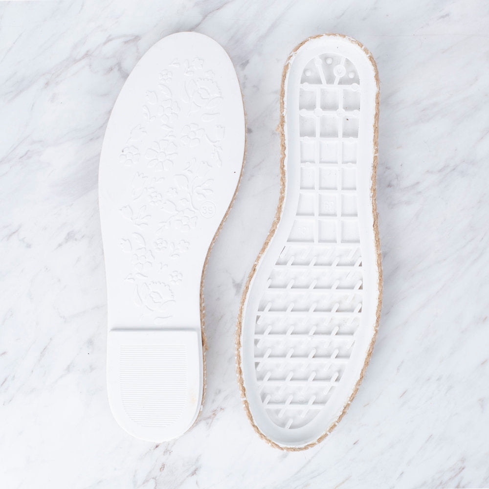 Loren Dar Hasır Espadril / Ayakkabı Tabanı 39 Numara Beyaz